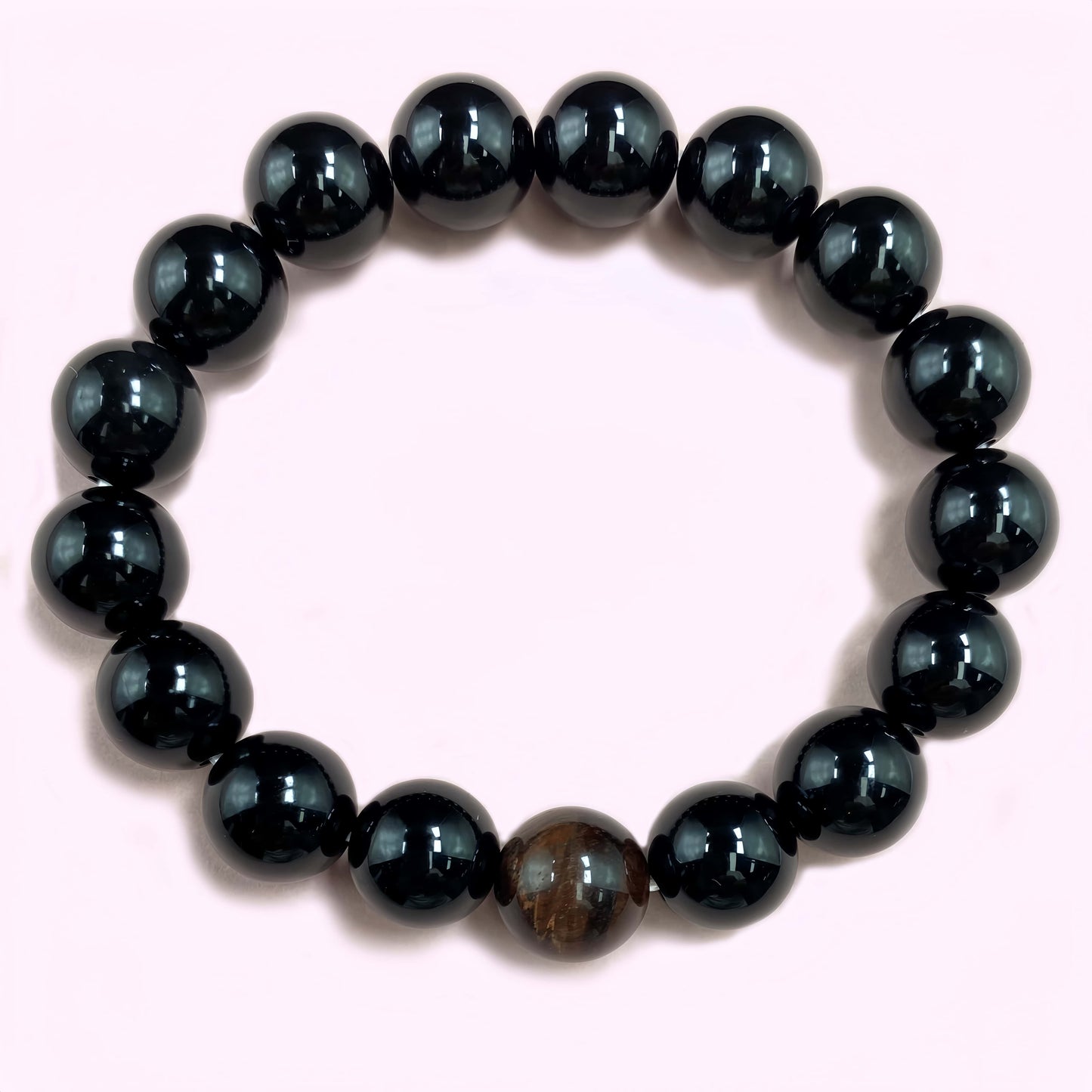 Natural Large Onyx  for Protection and Apotropaic Crystal Bracelet