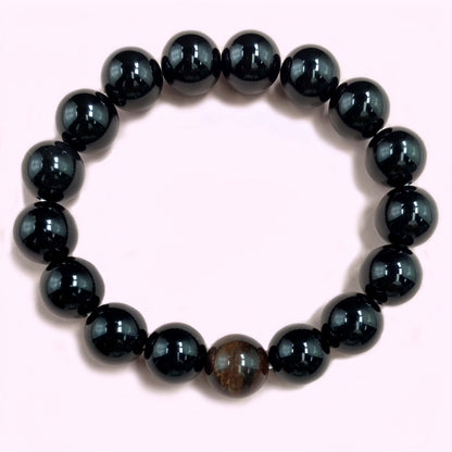 Natural Large Onyx  for Protection and Apotropaic Crystal Bracelet