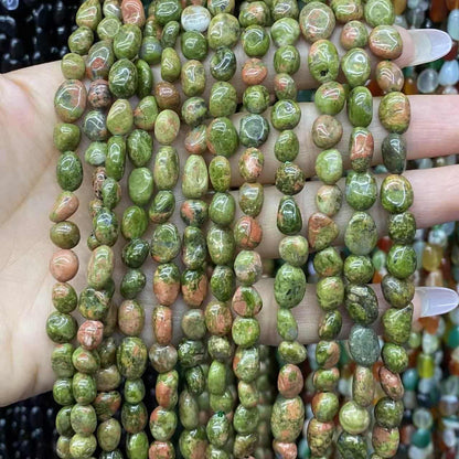 Irregular Smooth Beads 6-8mm Gemstone/Quartz/Jasper/Agate
