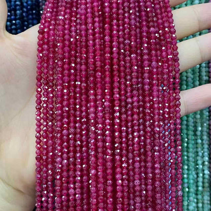 Tiny Round Faceted Beads Gemstone/Quartz/Jasper/Agate 2mm 3mm 4mm