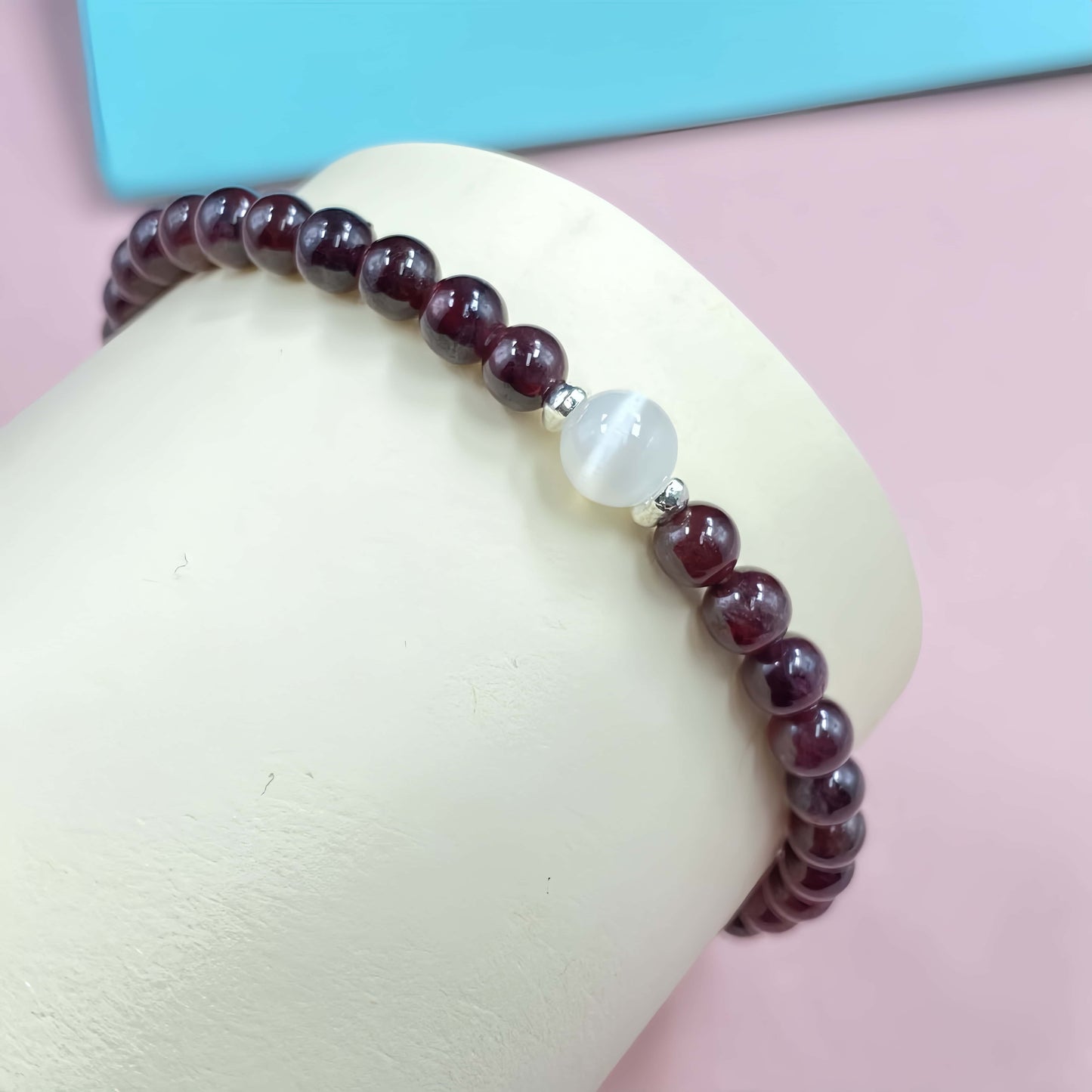 Garnet Crystal Bracelet for Focus and Concentration