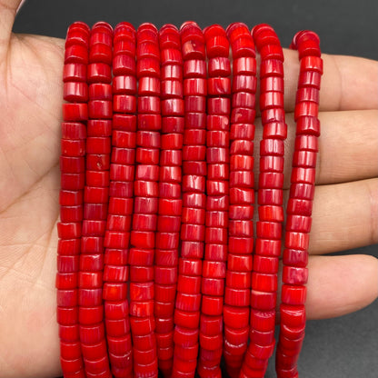 Rondelle & Heshi Shape Coral Beads