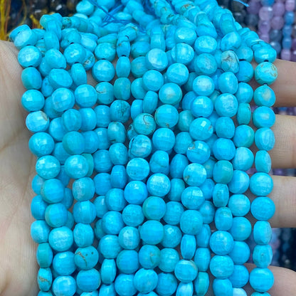 Coin Shape Turquoise Beads