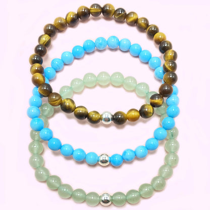 Tripe Strand Green Aventurine to Improve Body and Health Crystal  Bracelet