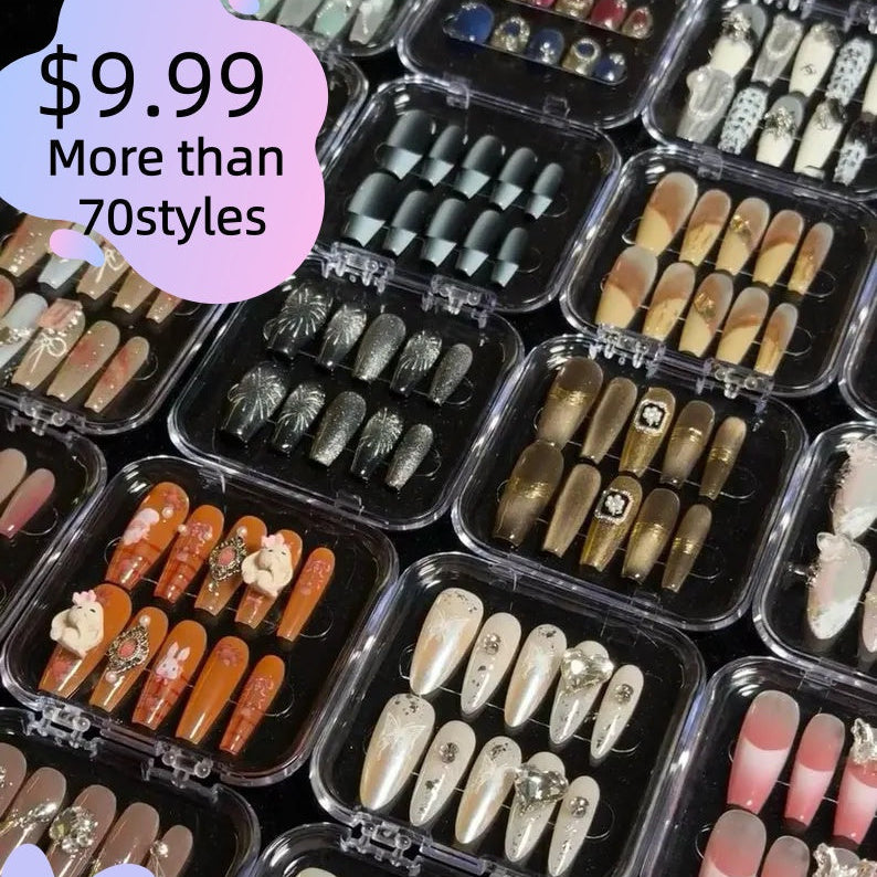 #1 Handmade Press On Nails Gothic nails/Smudged nails/Custom nails