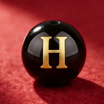 Natural Red Agate Beads - 26 Alphabet Loose Beads for Engraving Customization DIY