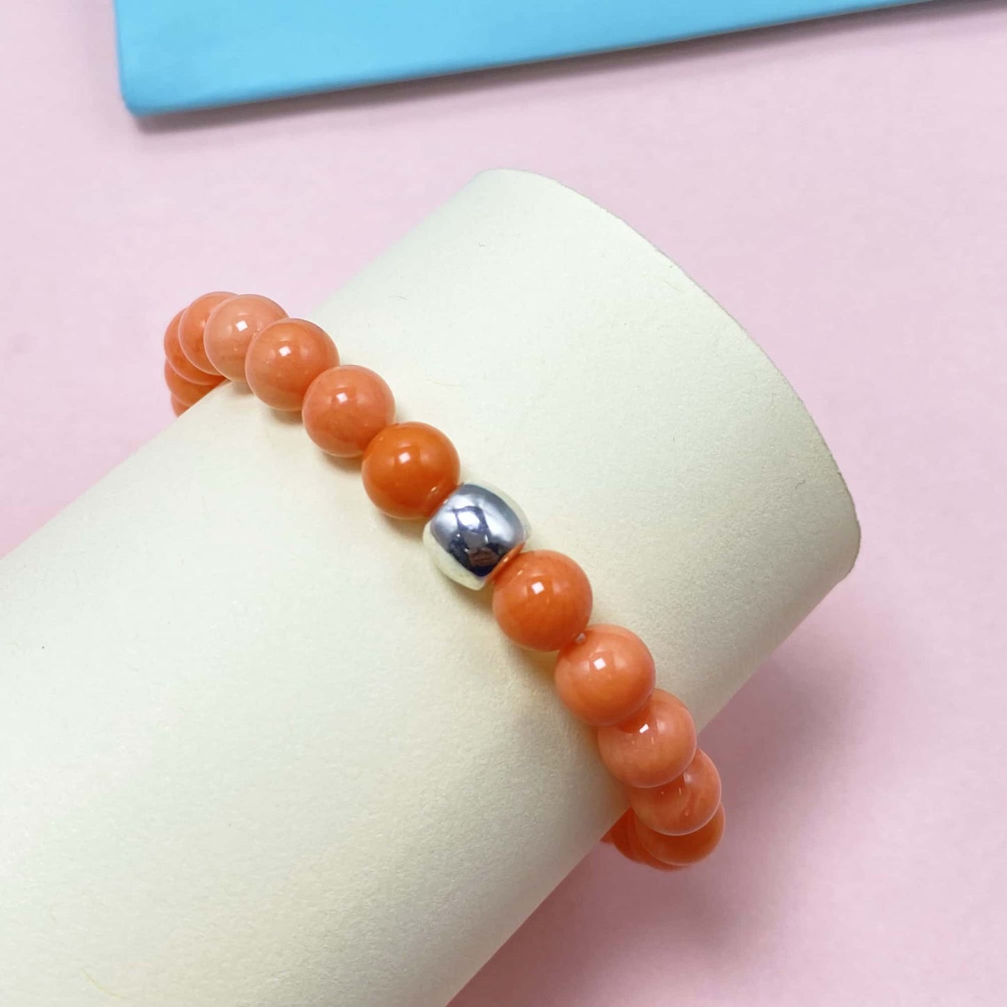 Red Sea Bamboo Coral Crystal Bracelet for Love and Relationship