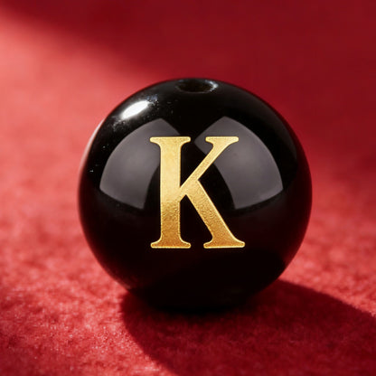 Natural Red Agate Beads - 26 Alphabet Loose Beads for Engraving Customization DIY