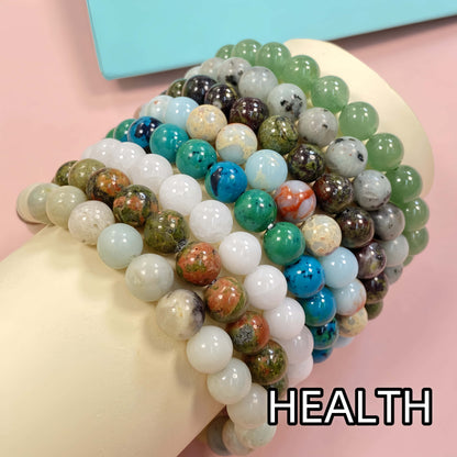 Natural Healing Crystal Bracelet Set of 8