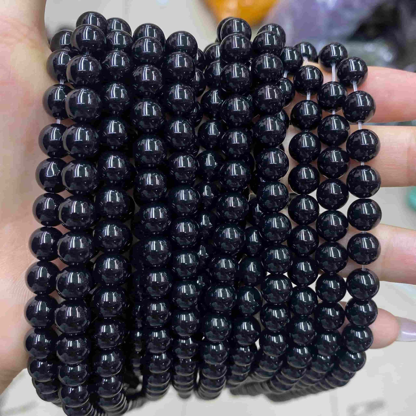 Round Smooth Beads Crystal/Quartz/Jasper/Agate 4mm 6mm 8mm 10mm