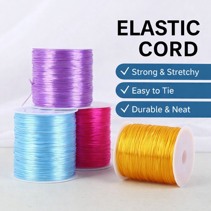 $0.99/Pcs Jewelry bungee cord,flat Jewelry Beading Cord,Elastic Cord,Elastic Thread Cord,Elastic Rope cord 50 meters,Bracelet Elastic Cord
