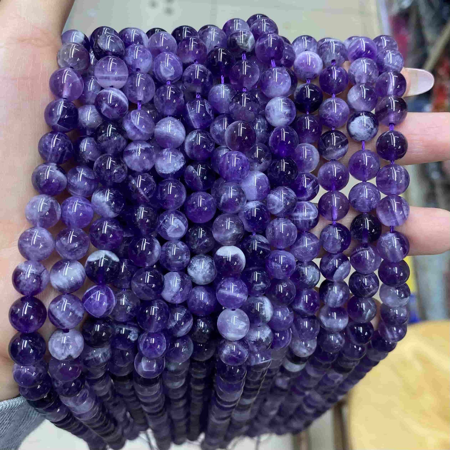 Round Smooth Beads Crystal/Quartz/Jasper/Agate 4mm 6mm 8mm 10mm