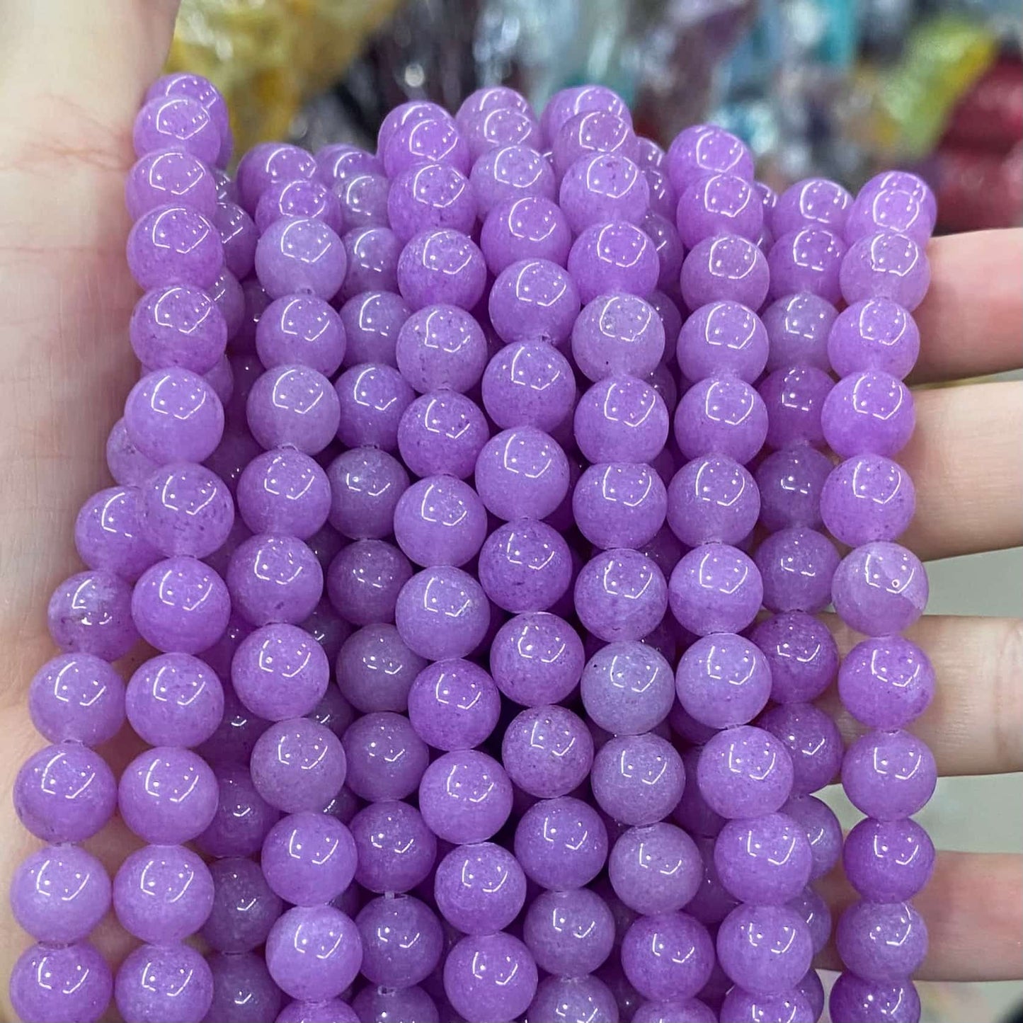$1.99-8mm Color Jade Beads Round Smooth/Faceted Beads