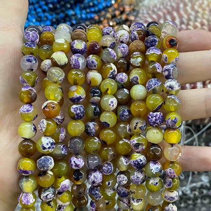 #2 Round Aagte Beads 6mm/8mm/10mm