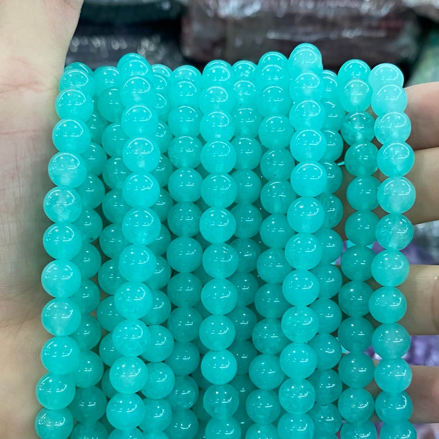 $1.99-8mm Color Jade Beads Round Smooth/Faceted Beads