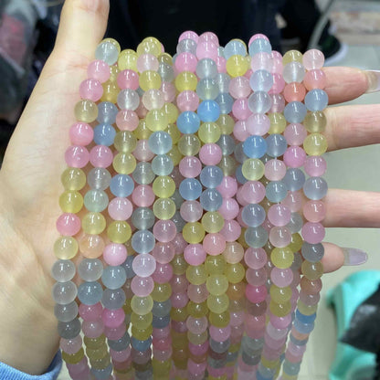 Color Jade Beads Round Smooth/Faceted Beads 6mm/8mm/10mm