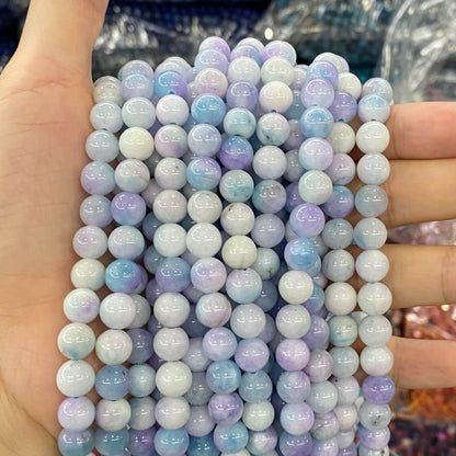 Color Jade Beads Round Smooth/Faceted Beads 6mm/8mm/10mm