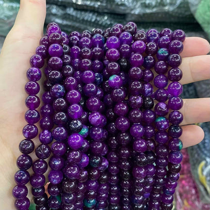 Color Jade Beads Round Smooth/Faceted Beads 6mm/8mm/10mm