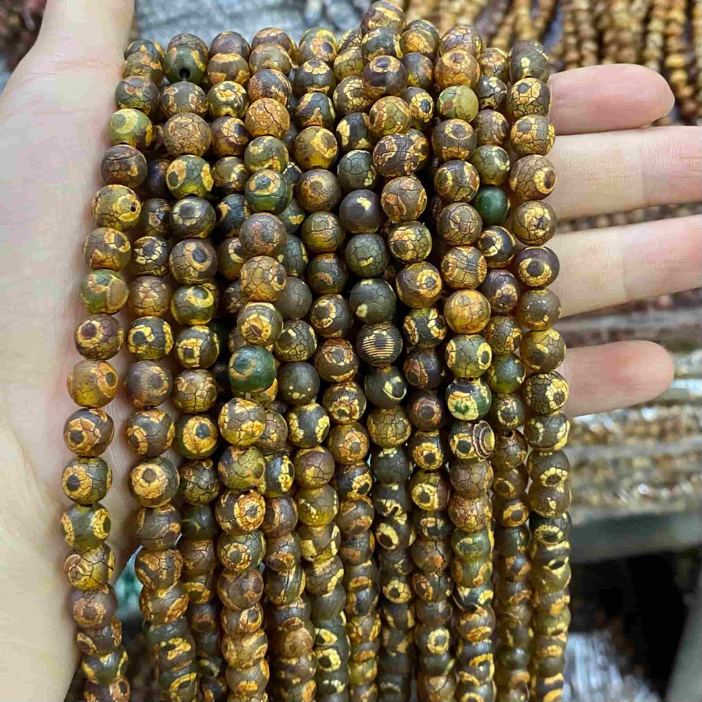 #2 Round Aagte Beads 6mm/8mm/10mm