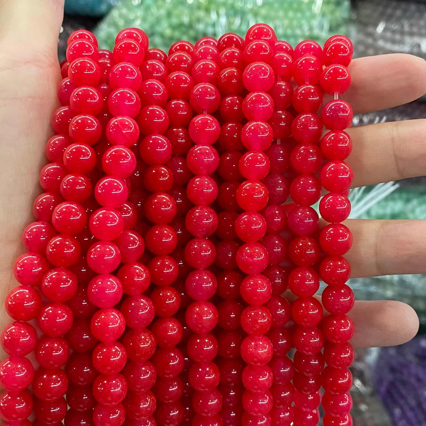 Color Jade Beads Round Smooth/Faceted Beads 6mm/8mm/10mm