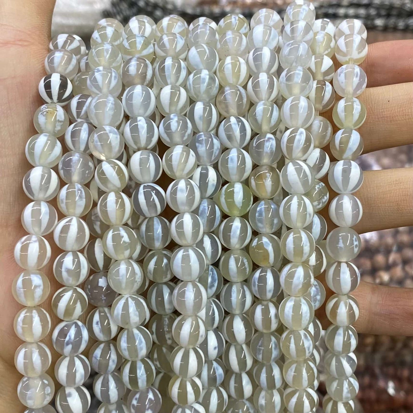 #2 Round Aagte Beads 6mm/8mm/10mm
