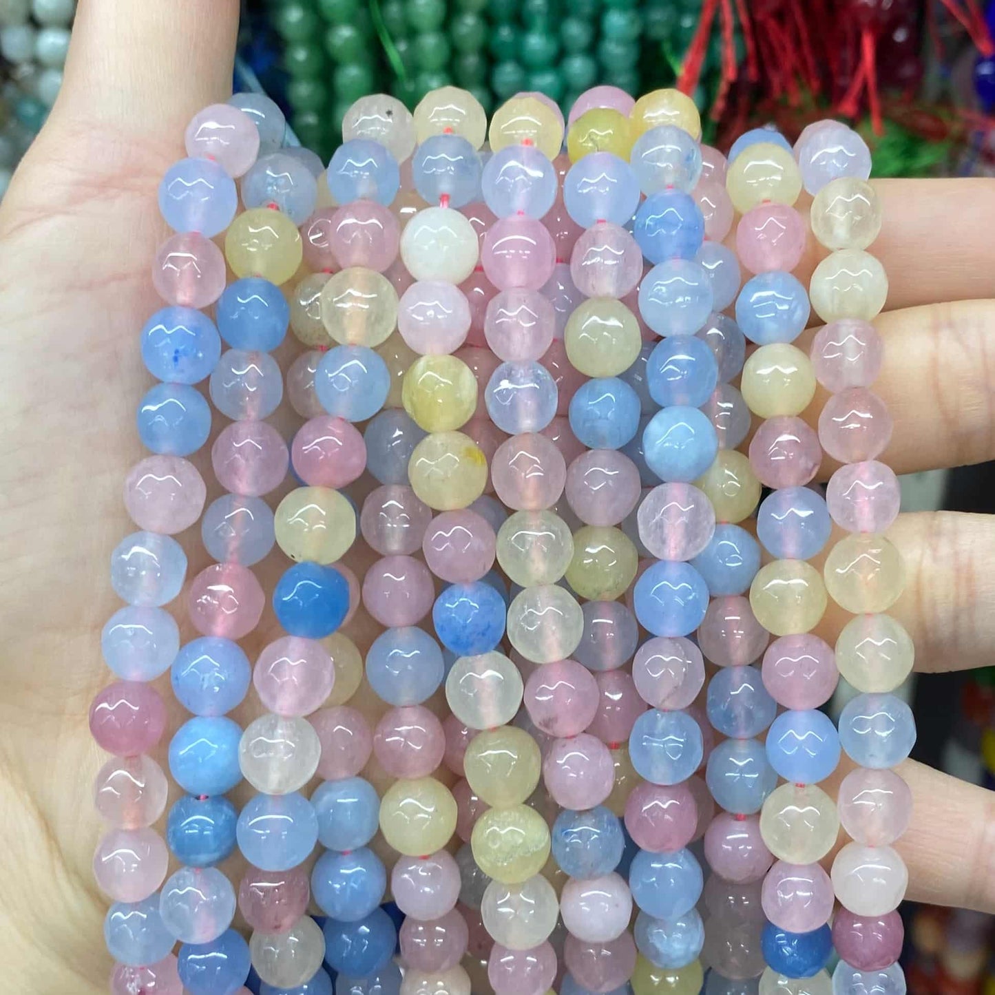 Color Jade Beads Round Smooth/Faceted Beads 6mm/8mm/10mm