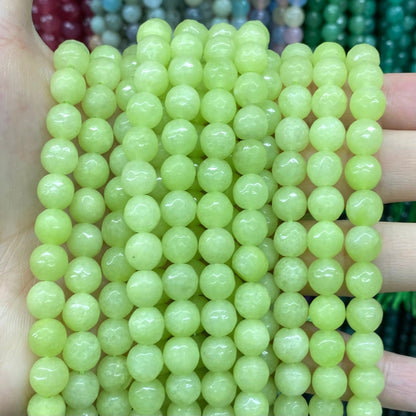 Color Jade Beads Round Smooth/Faceted Beads 6mm/8mm/10mm