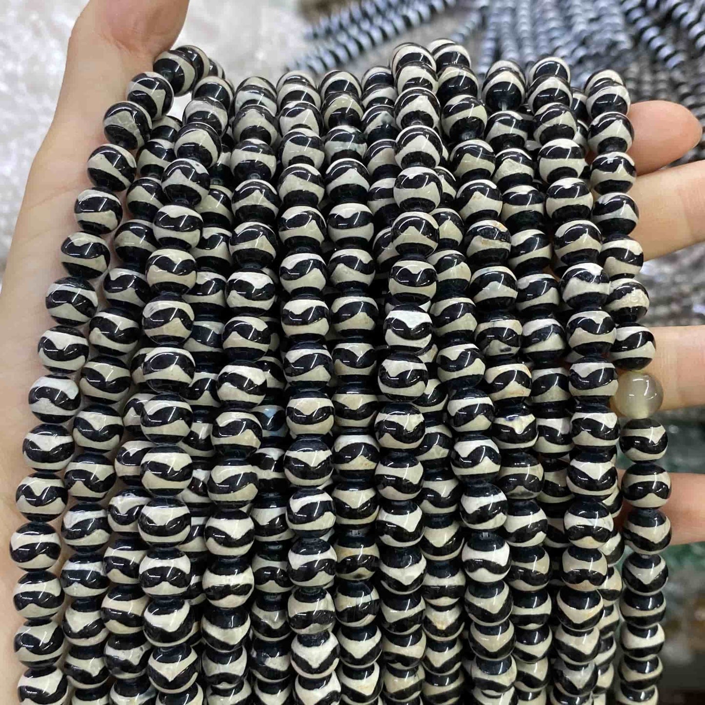 #2 Round Aagte Beads 6mm/8mm/10mm