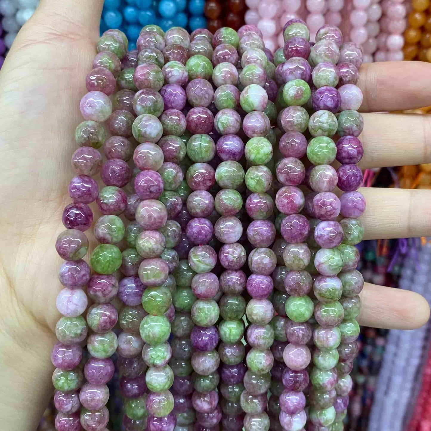 $1.99-8mm Color Jade Beads Round Smooth/Faceted Beads