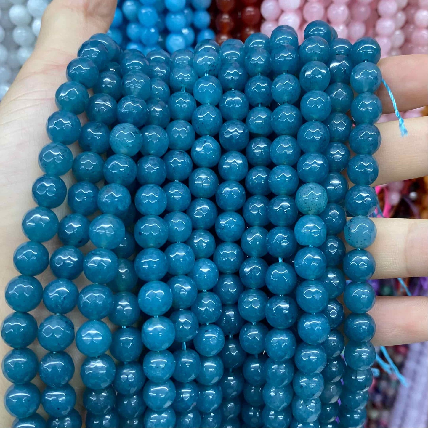 Color Jade Beads Round Smooth/Faceted Beads 6mm/8mm/10mm