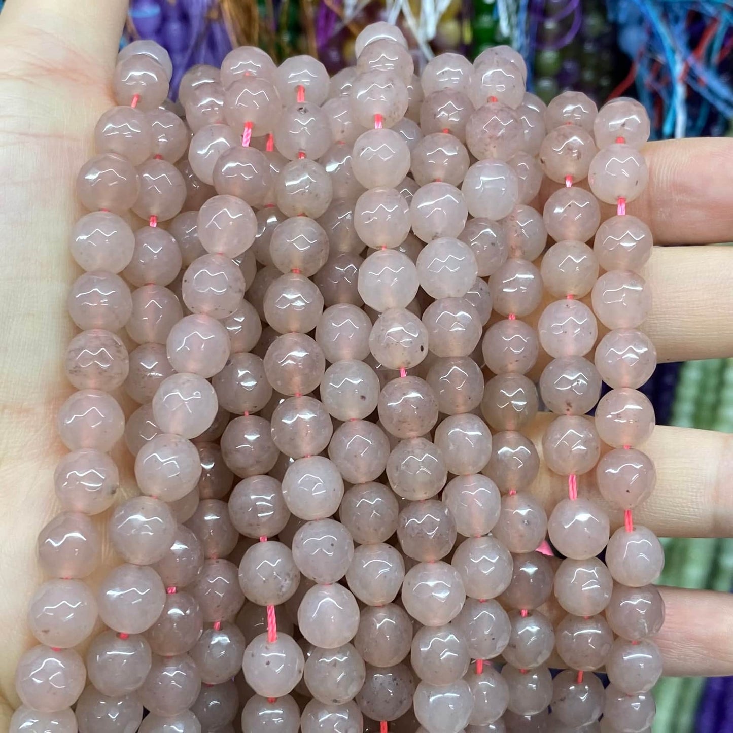 Color Jade Beads Round Smooth/Faceted Beads 6mm/8mm/10mm