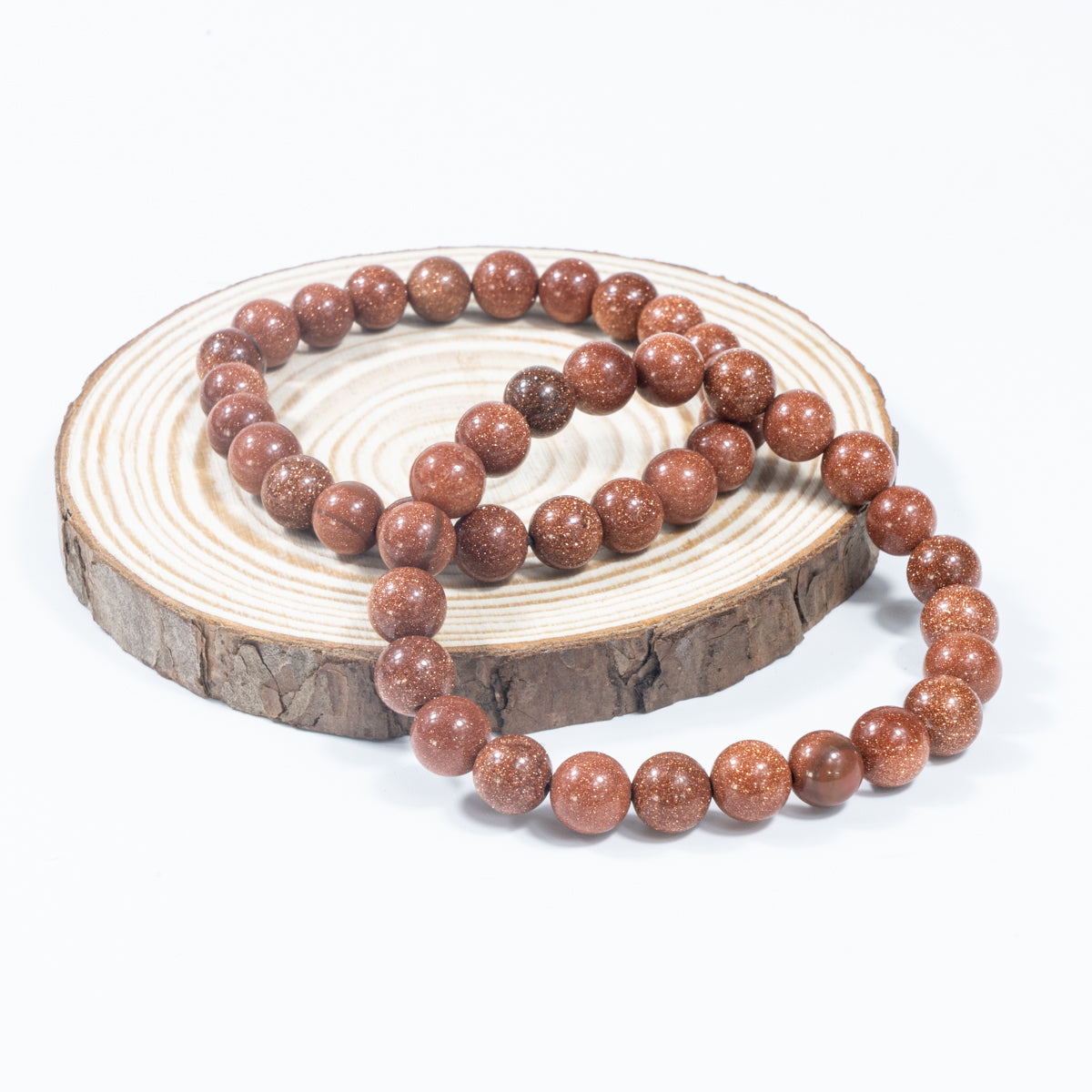 8mm/12mm Natural Goldsand Stone Bracelet Wholesale