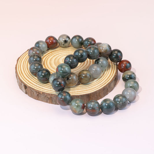 8mm Natural Blood Stone Bracelet Wholesale