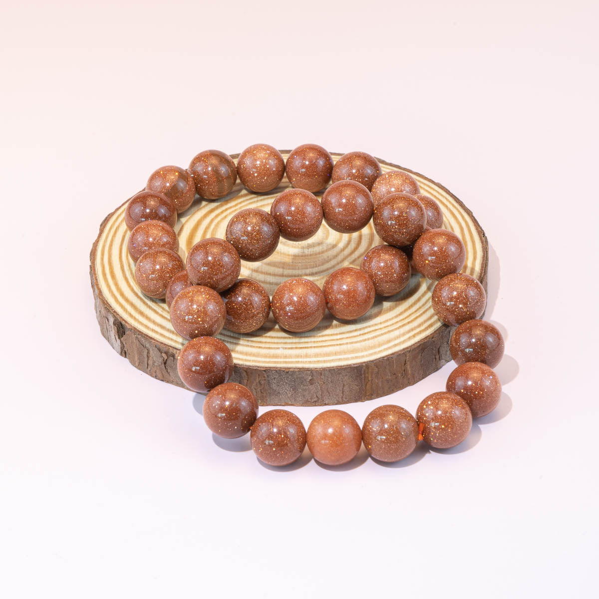 8mm/12mm Natural Goldsand Stone Bracelet Wholesale