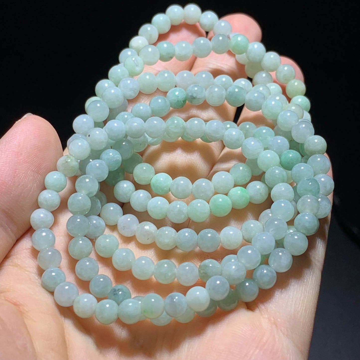 Natural green jade bracelet