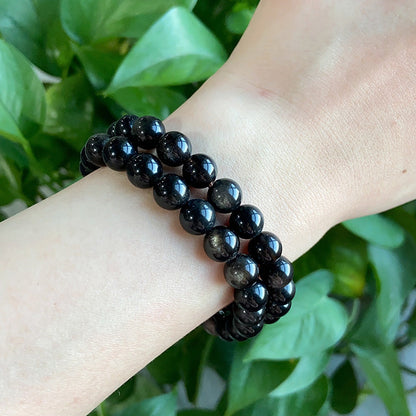 Silver Obsidian Bracelet $10/3PCS