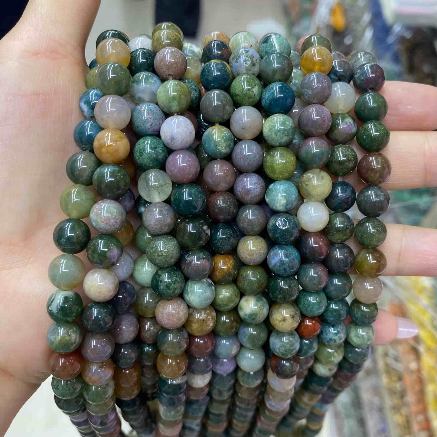 Round Smooth Beads Crystal/Quartz/Jasper/Agate 4mm 6mm 8mm 10mm