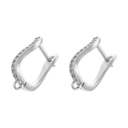 18K Golden Plated Earwire Clasp Earring Hook Accessory 1 Pair