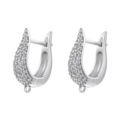 18K Golden Plated Earwire Clasp Earring Hook Accessory 1 Pair