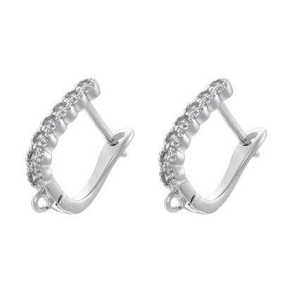 18K Golden Plated Earwire Clasp Earring Hook Accessory 1 Pair