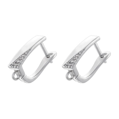 18K Golden Plated Earwire Clasp Earring Hook Accessory 1 Pair