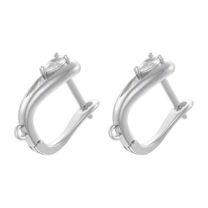 18K Golden Plated Earwire Clasp Earring Hook Accessory 1 Pair