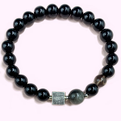 Onyx with Obsidian for Weight Loss Crystal Bracelet