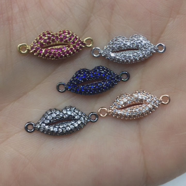1PCS Brass Cubic Zirconia Lip Accessories