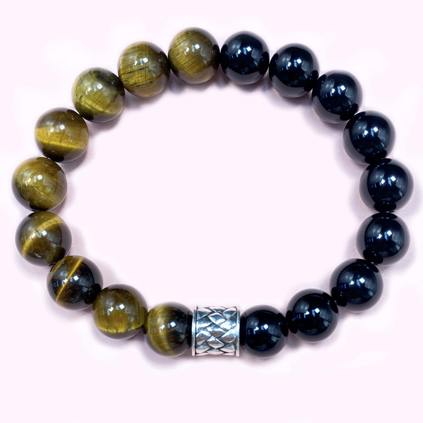 Onyx Tiger's Eye for Better Wealth & Career Crystal Bracelet