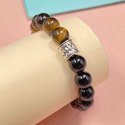 Onyx Tiger's Eye for Better Wealth & Career Crystal Bracelet