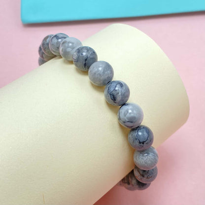 Natural Map Stone to Improve Sleep Braided Rope Crystal Bracelet
