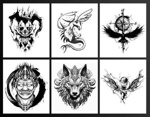 Tattoo Sticker Water Proof-60 Pcs Set TT5