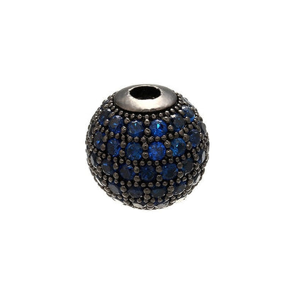 High Quality Brass Cubic Zirconia Round Spacer Beads 6mm/8mm/10mm
