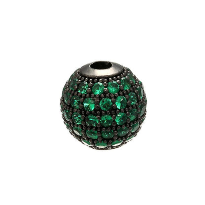 High Quality Brass Cubic Zirconia Round Spacer Beads 6mm/8mm/10mm